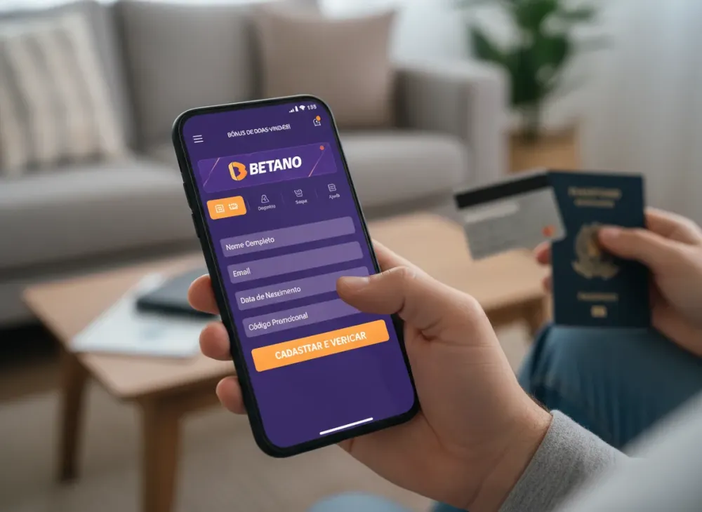 Betano cadastro com código promocional e verificação